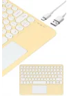Mey İthalat® Touchpad Uyumlu Bluetooth Klavye Slim Kablosuz Wifi Q Klavye
