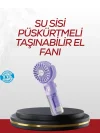 Mey İthalat® Type-C Şarjlı Taşınabilir Su Buharlı Mini Vantilatör