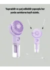 Mey İthalat® Type-C Şarjlı Taşınabilir Su Buharlı Mini Vantilatör