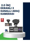 Mey İthalat® Üç Kameralı Araç Kamerası Full HD Gece Görüş  G-Sensör