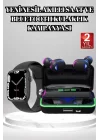Mey İthalat® Ucuz ve Kaliteli Kulaklıklı Saat Seti Bluetooth Bağlantılı Akıllı Saat ve Kulaklık
