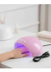 Mey İthalat® Ultraviyole Işıklı 15 Ledli 45W Oje Kurutucu Makine Pembe