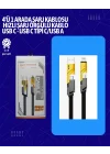 Mey İthalat® USB-C ve Lightning Uyumlu 4ü 1 Arada Kablo – 65W Hızlı Şarj, Örgülü Dayanıklı Yapı