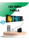 Mey İthalat® USB Destekli LED Mağaza Tabelası – Renkli RGB Kayan Yazı Paneli