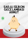 Mey İthalat® USB Şarjlı Armut Gece Lambası Dokunmatik Renk Değişimli