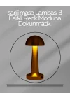 Mey İthalat® USB Şarjlı Dokunmatik LED Masa Lambası – 3 Renk Modu & Dimmer