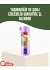 Mey İthalat® USB Şarjlı Portatif Blender 380ml Çelik 304 Bıçaklı Mobil Smoothie Maker