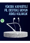Mey İthalat® USB Şarjlı Uzun Ömürlü Boyun Askılı Bluetooth Kulaklık