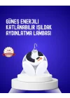 Mey İthalat® USB ve Solar Şarjlı Katlanabilir 5 Taraflı LED Lamba