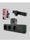 Mey İthalat® USB ve Type-C Portlu Anahtarlı Çoklu Priz Güç Ünitesi