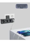 Mey İthalat® USB ve Type-C Portlu Anahtarlı Çoklu Priz Güç Ünitesi