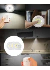 Mey İthalat® Uzaktan Kumandalı 3 Lü Kablosuz Led Spot Lamba Seti Yapışkanlı Pratik Kullanım