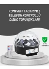 Mey İthalat® Uzaktan Kumandalı RGB LED Disko Topu Bluetooth Hoparlörlü