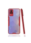Mey İthalat®  Vivo V21e Kılıf Platin Silikon - Kırmızı