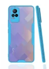 Mey İthalat®  Vivo V21e Kılıf Platin Silikon - Mavi