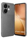 Mey İthalat®  Vivo V60 5G Auto Focus Karbon Kapak - Gri