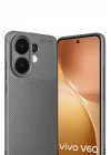 Mey İthalat®  Vivo V60 5G Auto Focus Karbon Kapak - Gri