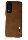 Mey İthalat®  Vivo Y11S Kılıf Loop Deri Silikon - Kahverengi