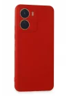 Mey İthalat®  Vivo Y16 Kılıf First Silikon - Kırmızı