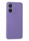 Mey İthalat®  Vivo Y16 Kılıf First Silikon - Lila