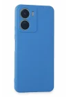 Mey İthalat®  Vivo Y16 Kılıf First Silikon - Mavi