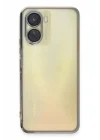Mey İthalat®  Vivo Y16 Kılıf  Lensli Silikon - Gold