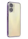 Mey İthalat®  Vivo Y16 Kılıf  Lensli Silikon - Mor