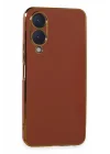Mey İthalat®  Vivo Y17S Kılıf Volet Silikon - Kırmızı