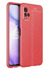 Mey İthalat®  Vivo Y21S Kılıf Auto Focus Kapak - Kırmızı
