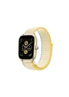 Mey İthalat®  Watch 22mm Hasırlı Cırtcırtlı Kordon - Beyaz