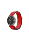 Mey İthalat®  Watch 22mm Hasırlı Cırtcırtlı Kordon - Kırmızı