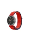 Mey İthalat®  Watch 22mm Hasırlı Cırtcırtlı Kordon - Kırmızı