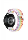 Mey İthalat®  Watch 22mm KR410 Kumaş Kordon - Gökkuşağı