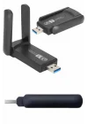 Mey İthalat® Wifi Alıcı Dual Band Usb 3.0 Adaptör Kablosuz Windows 7/8/10/11