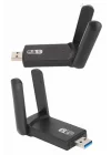 Mey İthalat® Wifi Alıcı Dual Band Usb 3.0 Adaptör Kablosuz Windows 7/8/10/11