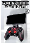 Mey İthalat® X3 Gamepad Oyun Kolu Bluetooth Bağlantılı Gamestick Android Uyumlu