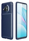 Mey İthalat®   Mi 10T Lite Kılıf Auto Focus Karbon Kapak - Lacivert