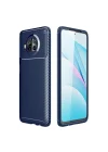 Mey İthalat®   Mi 10T Lite Kılıf Auto Focus Karbon Kapak - Lacivert