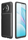Mey İthalat®   Mi 10T Lite Kılıf Auto Focus Karbon Kapak - Siyah