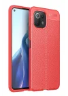 Mey İthalat®  Xiaomi Mİ 11 Lite Kılıf Auto Focus Kapak - Kırmızı