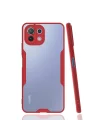 Mey İthalat®  Xiaomi Mİ 11 Lite Kılıf Platin Silikon - Kırmızı