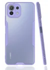 Mey İthalat®  Xiaomi Mİ 11 Lite Kılıf Platin Silikon - Lila