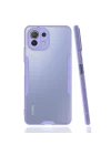 Mey İthalat®  Xiaomi Mİ 11 Lite Kılıf Platin Silikon - Lila