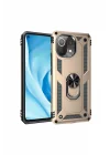 Mey İthalat®  Xiaomi Mİ 11 Lite Kılıf Sofya Yüzüklü Silikon Kapak - Gold