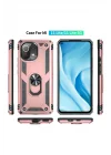 Mey İthalat®  Xiaomi Mİ 11 Lite Kılıf Sofya Yüzüklü Silikon Kapak - Rose