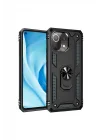 Mey İthalat®  Xiaomi Mİ 11 Lite Kılıf Sofya Yüzüklü Silikon Kapak - Siyah