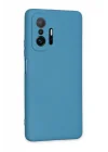 Mey İthalat®   Mi 11T Pro Kılıf Nano içi Kadife Silikon - Mavi
