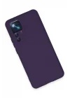 Mey İthalat®   Mi 12T Pro Kılıf Nano içi Kadife Silikon - Mor