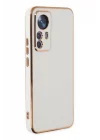 Mey İthalat®   Mi 12T Pro Kılıf Volet Silikon - Beyaz