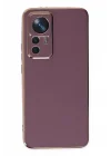 Mey İthalat®   Mi 12T Pro Kılıf Volet Silikon - Mor